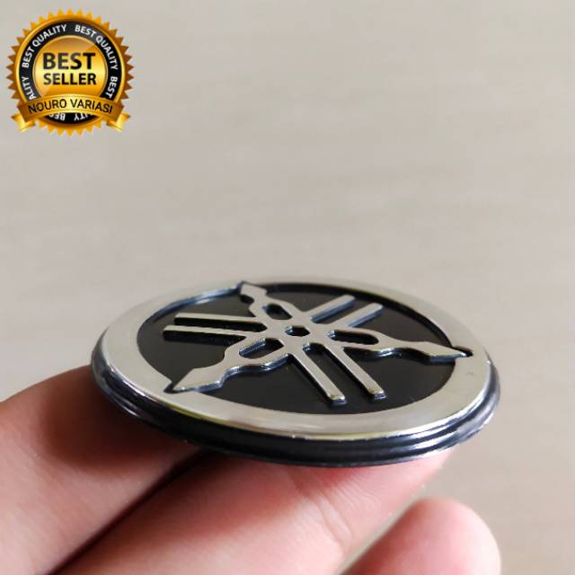 emblem timbul logo garputala yamaha bahan abs plastik kwalitas bagus ukuran 4.5cm x 4.5cm rx king-1