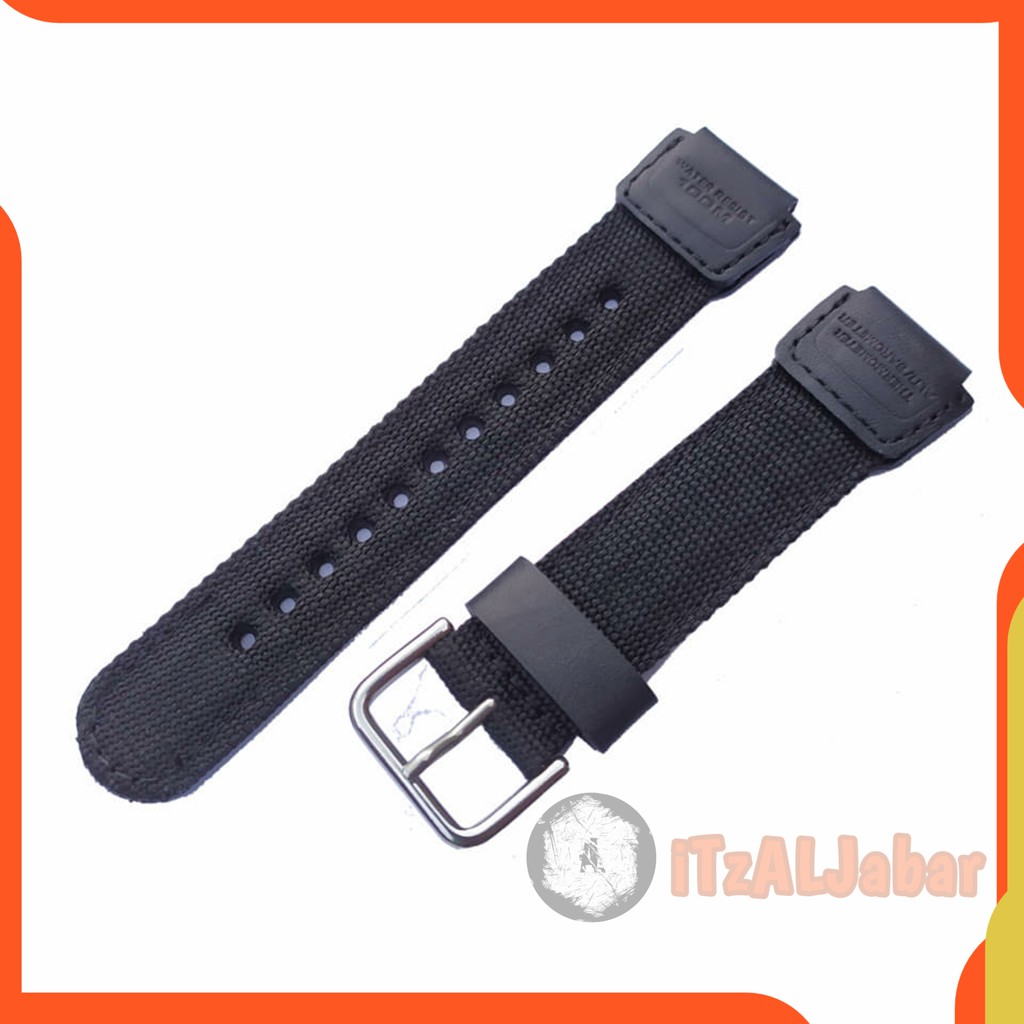 Tali jam tangan Casio AE1300 Nylon Leather strap 18 mm Tali jam Casio AE 1300