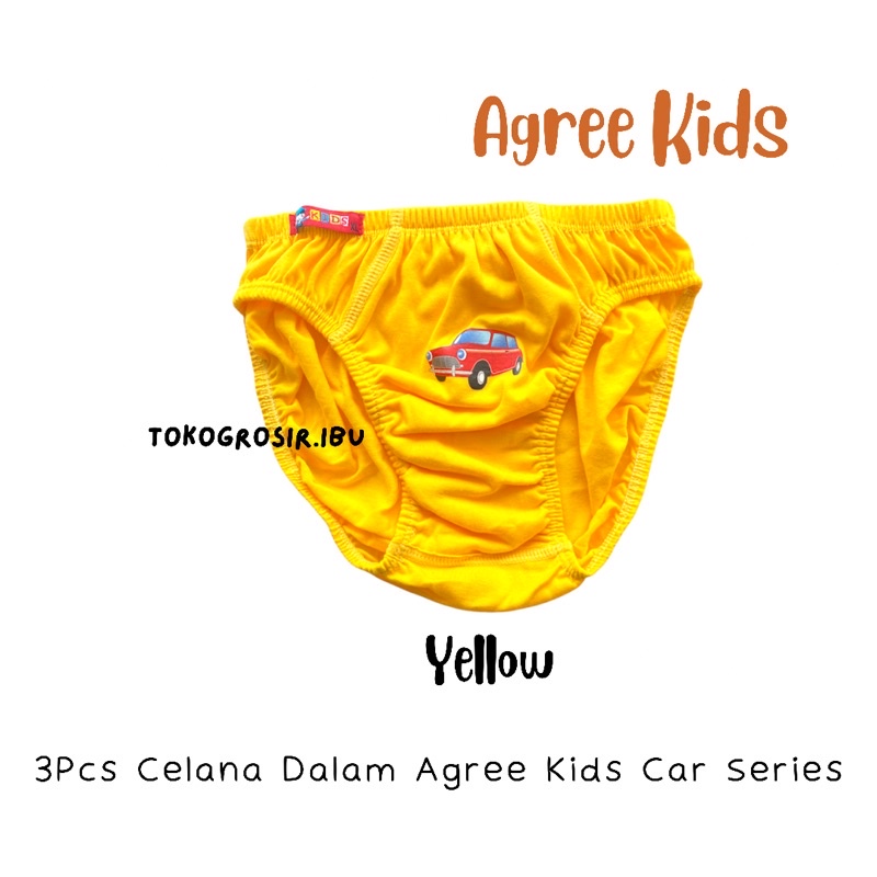 Isi 3 Pcs Celana Dalam Anak Laki Laki Cowok Agree Kids Cars Original Katun Adem 1 3 5 7 10 Tahun / Cd Celana Dalam Boxer Anak Kancut Anak Sempak Anak Laki Laki Cowok Katun Agree Kids Murah / Celana Dalam Anak Agree Kids Katun