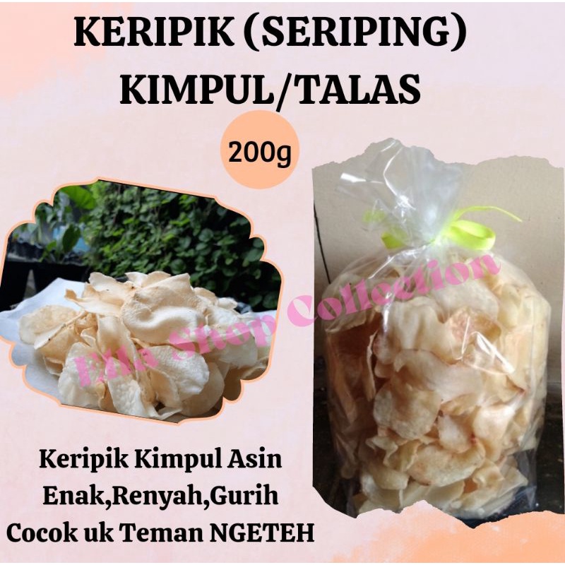 

CERIPING KIMPUL/KERIPIK TALAS/CERIPING TALAS/CEMILAN GURIH/ANEKA KERIPIK/SERIPING KIMPUL/SERIPING TALAS