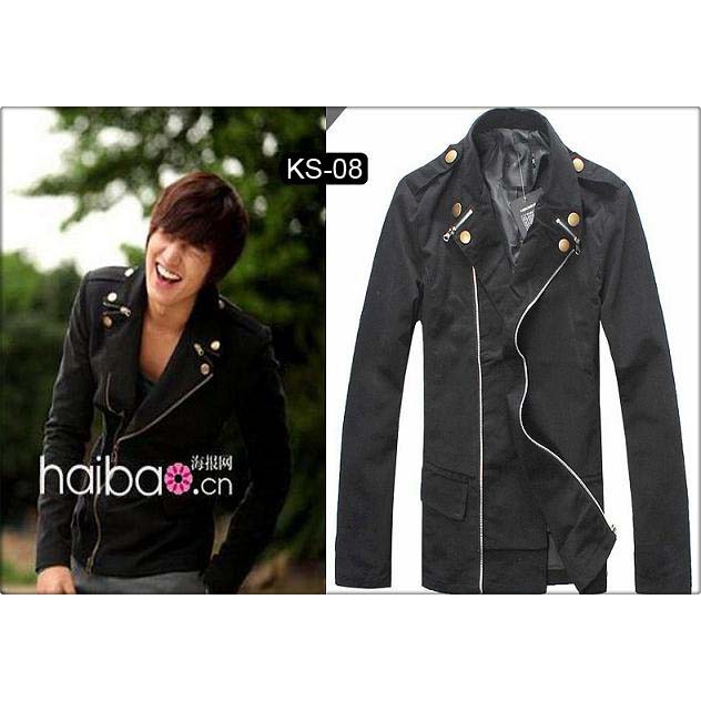 Blazer Jaket Double Zipper Korean