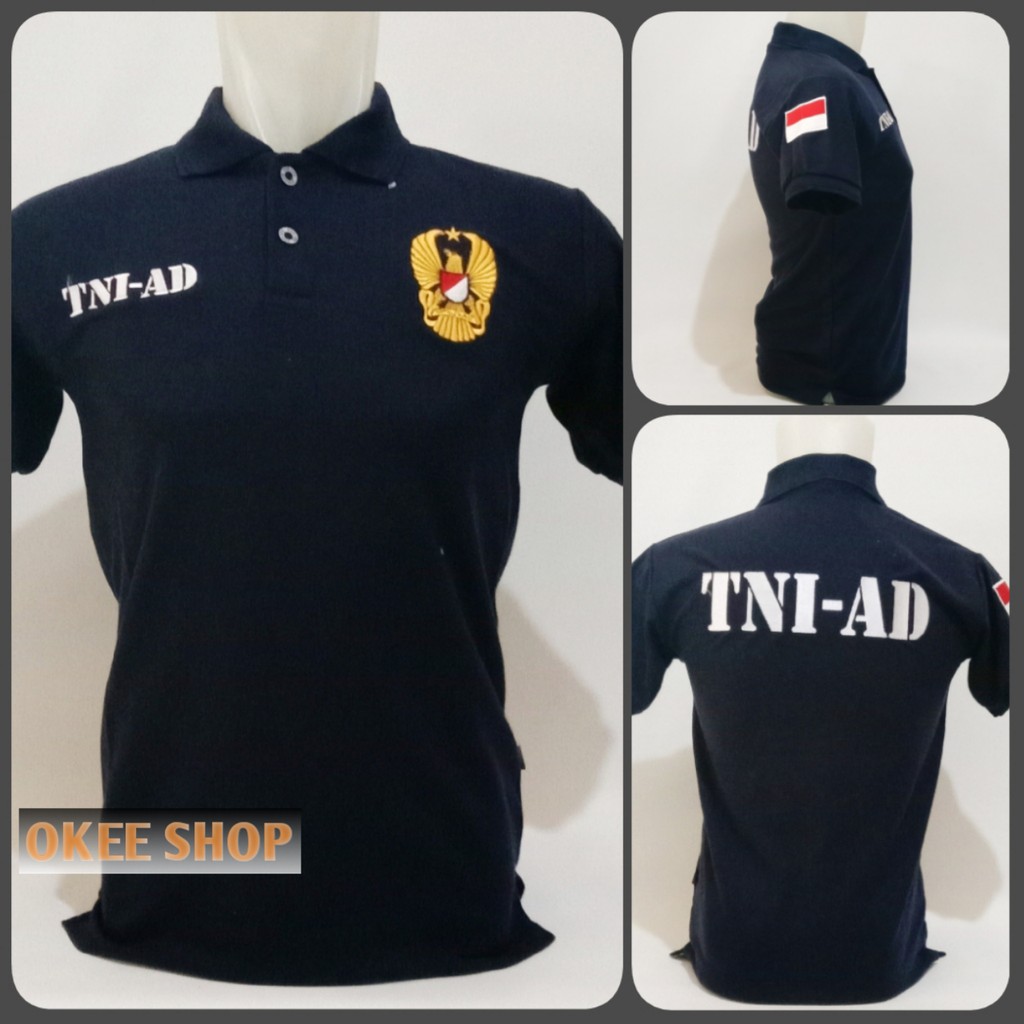 Kaos Baju Kaos Kerah  PENDEK Navy  TNI AD