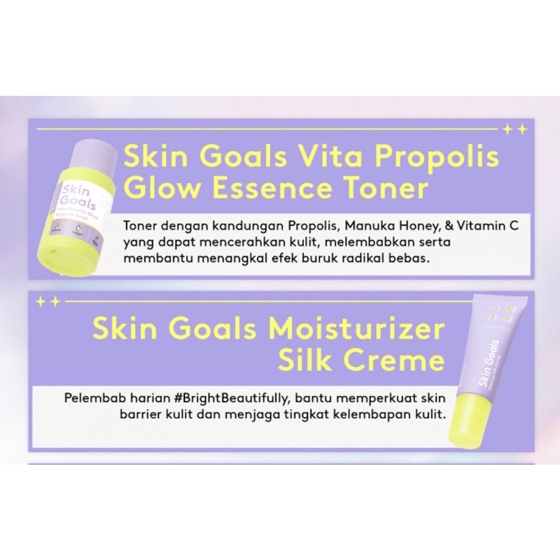 SOMETHINC Basic Skincare - Brightening series - SKIN GOALS Brightening Moisture Silk Cream 25gr 50gr | Vita Propolis Glow Essence Toner 40ml 100ml