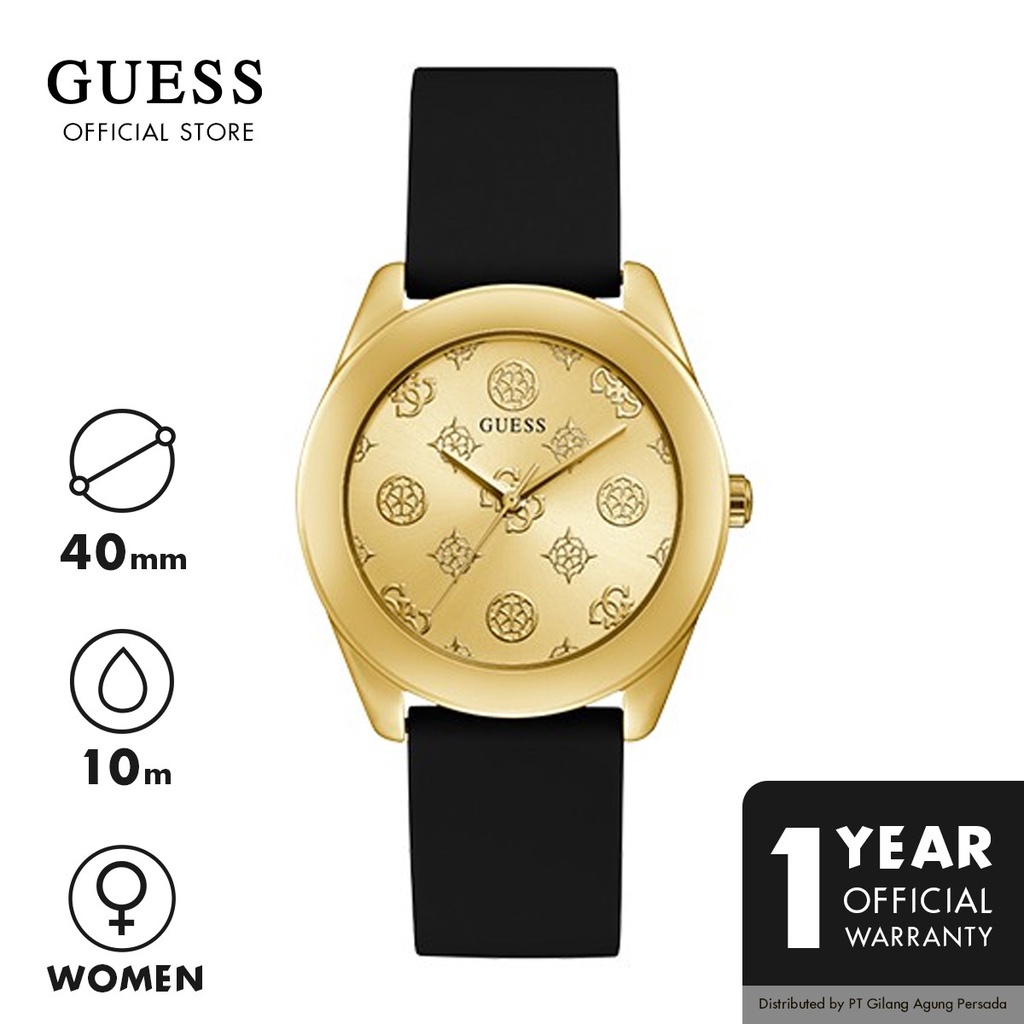 Jam Tangan Guess Original Black & Gold PEONY G - GW0107L2