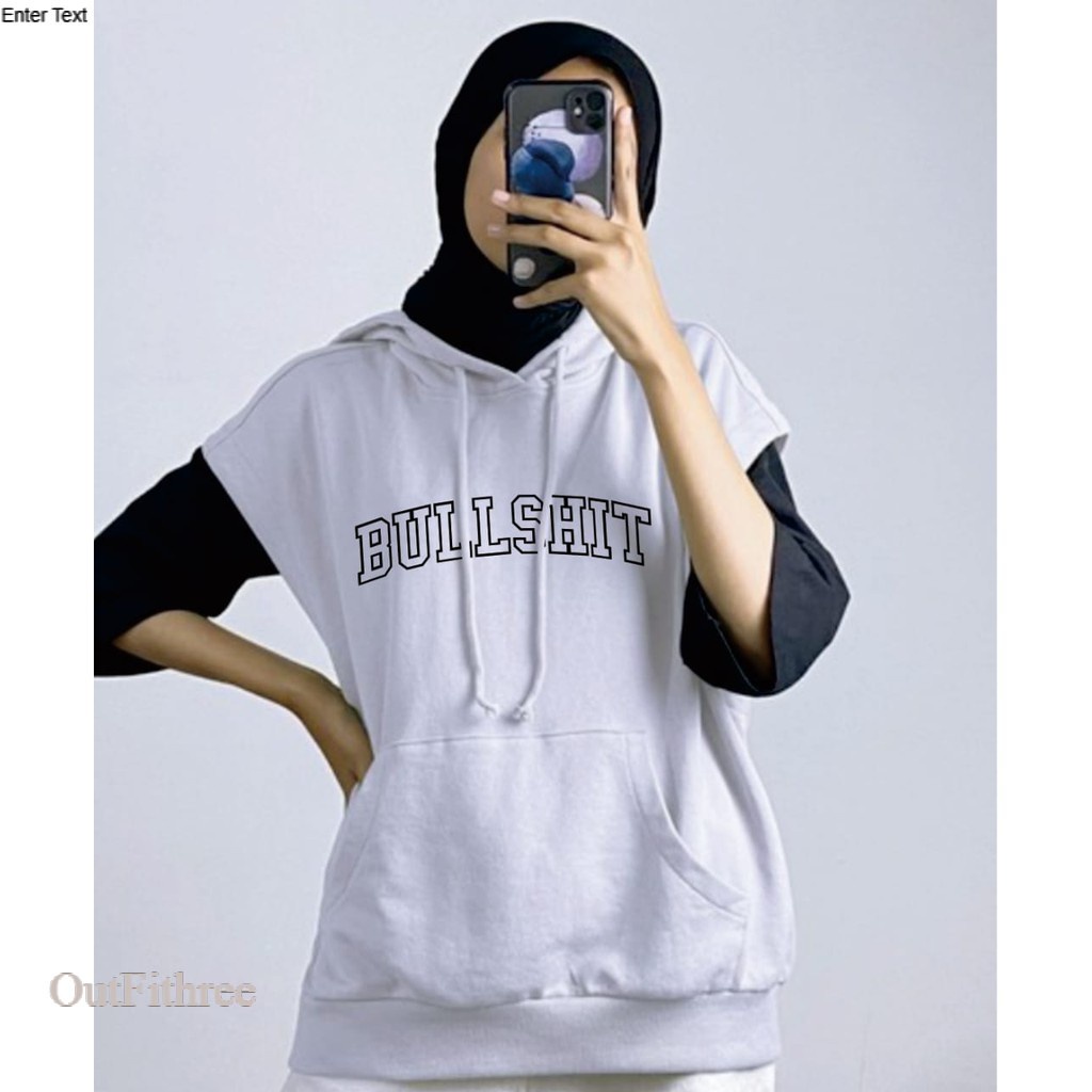 VEST HOODIE - ROMPI WANITA - ROMPI HOODIE BULLSH//ROMPI HOODIE PREMIUM TEBAL TERBARU,