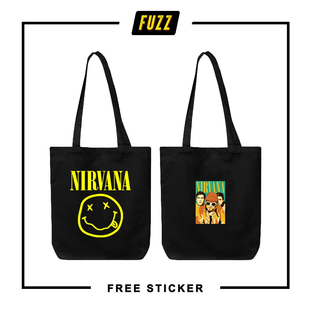 Tote Bag Band Nirvana Totebag Distro Musik Punk Pria Dan Wanita Keren Murah