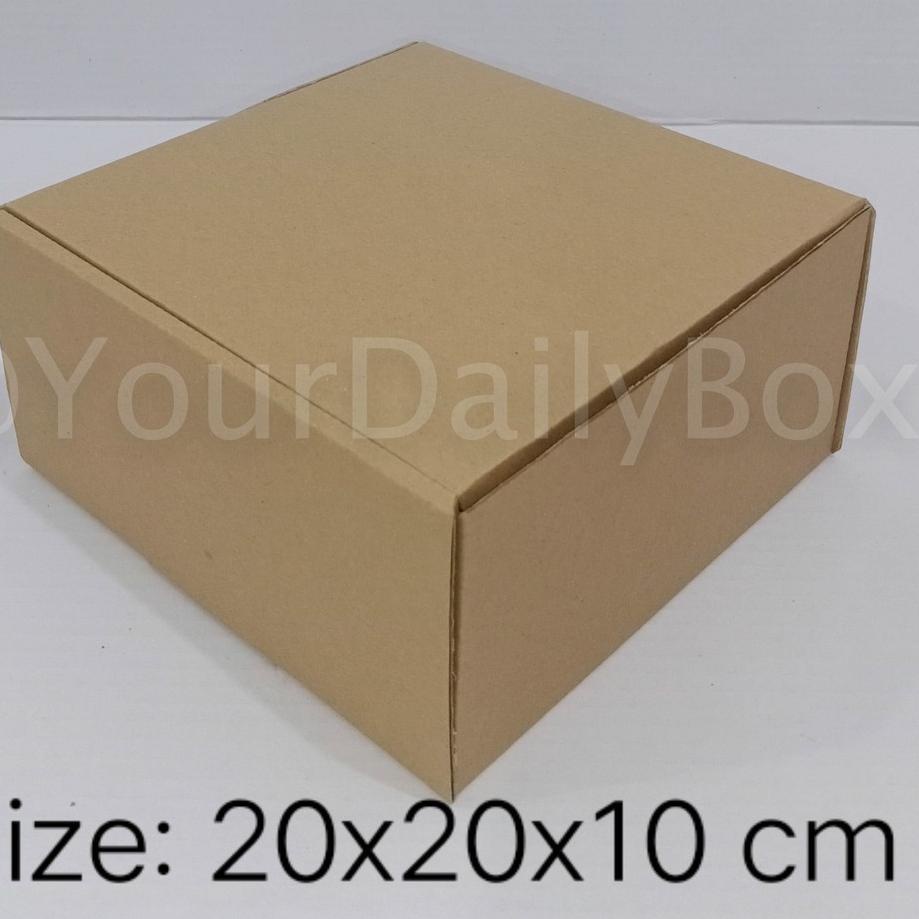 

✲ [isi 10pcs] Kardus Diecut uk.20x20x10 cm Box Makanan, Box Pakaian, DUS MURAH, KARDUS MURAH ☟