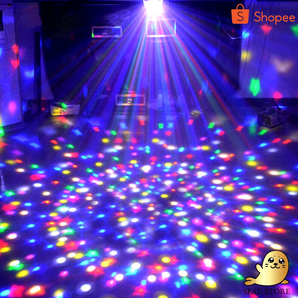 Lampu DISCO LED Fitting tumblr mini otomatis disko warna warni RGB-E27