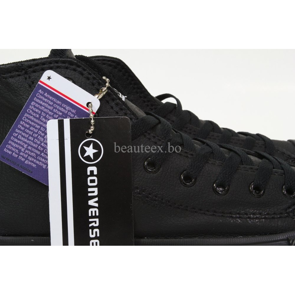 SALE Sepatu Converse All Star High Full Black Leather Edition
