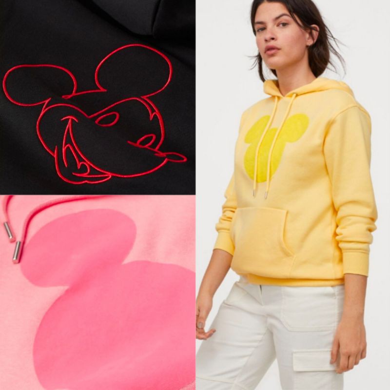 MICKEY MOUSE HOODIED BY H&M - HOODIE H&M PRIA WANITA - HOODIE HNM PRIA WANITA