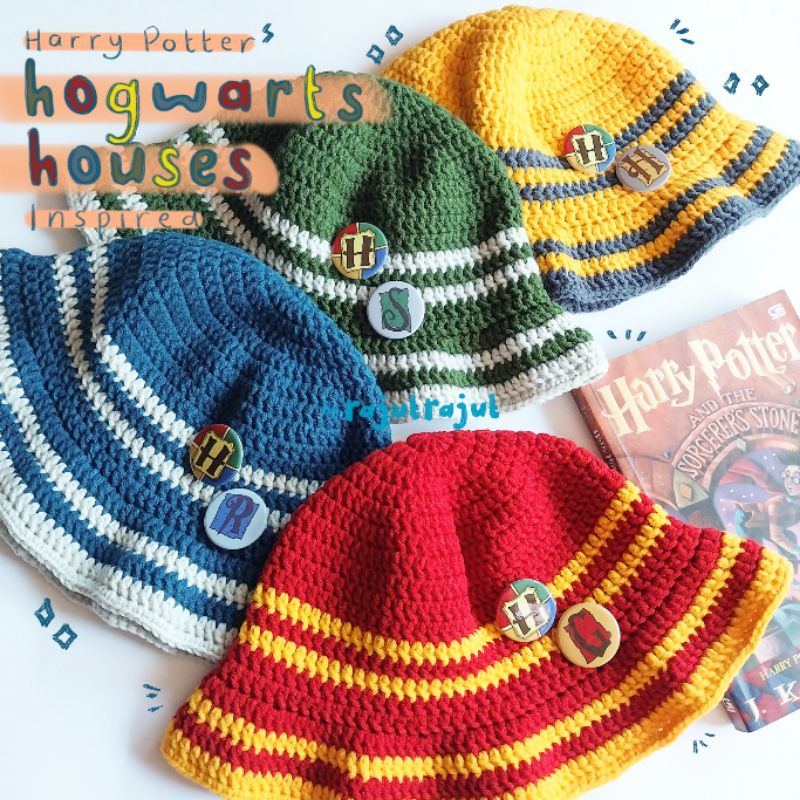 Jual Bucket Hat Crochet/Bucket Hat Rajut/Topi Rajut (Harry Potter ...
