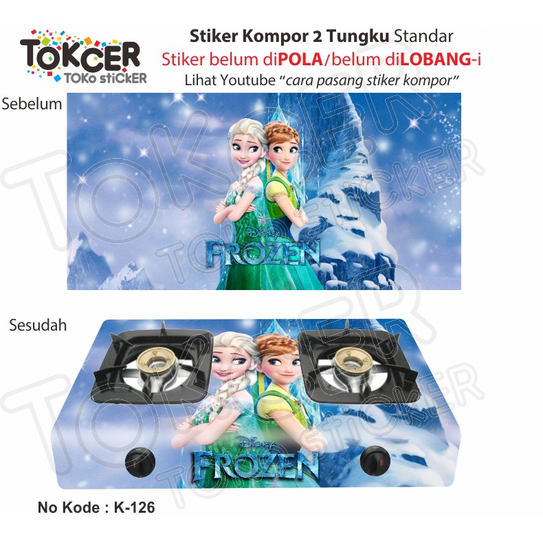 Stiker Kulkas 1 Pintu dan 2 Pintu FROZEN