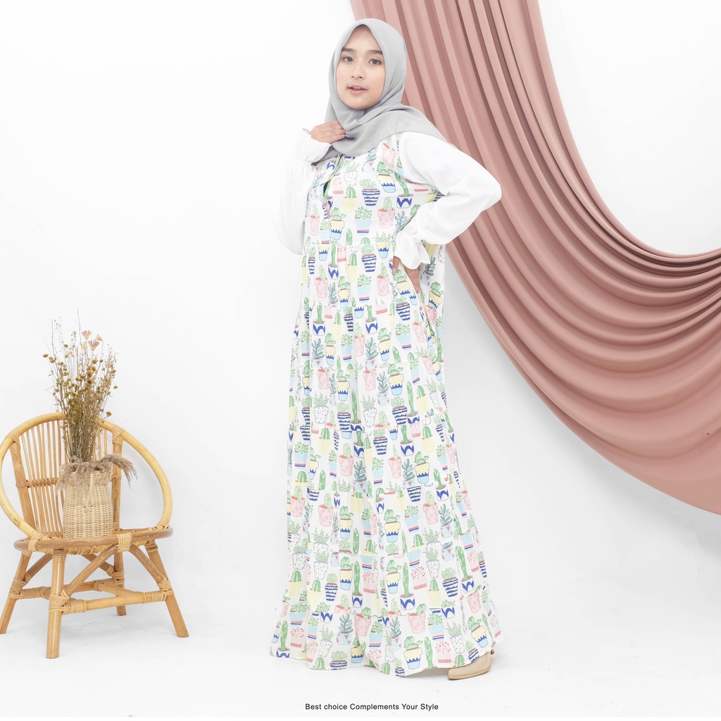 Fany Dress Inner Basic Dress Wanita Panjang By Mahyra