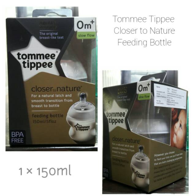 Tommee Tippee Closer to Nature Feeding Bottle 1×150ml / Botol Dot Tommee Tippee