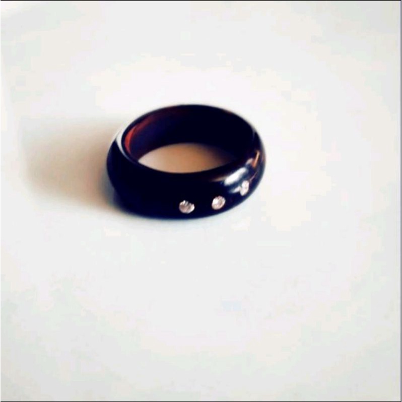 cincin kaokah polos coklat dan hitam 100% asli