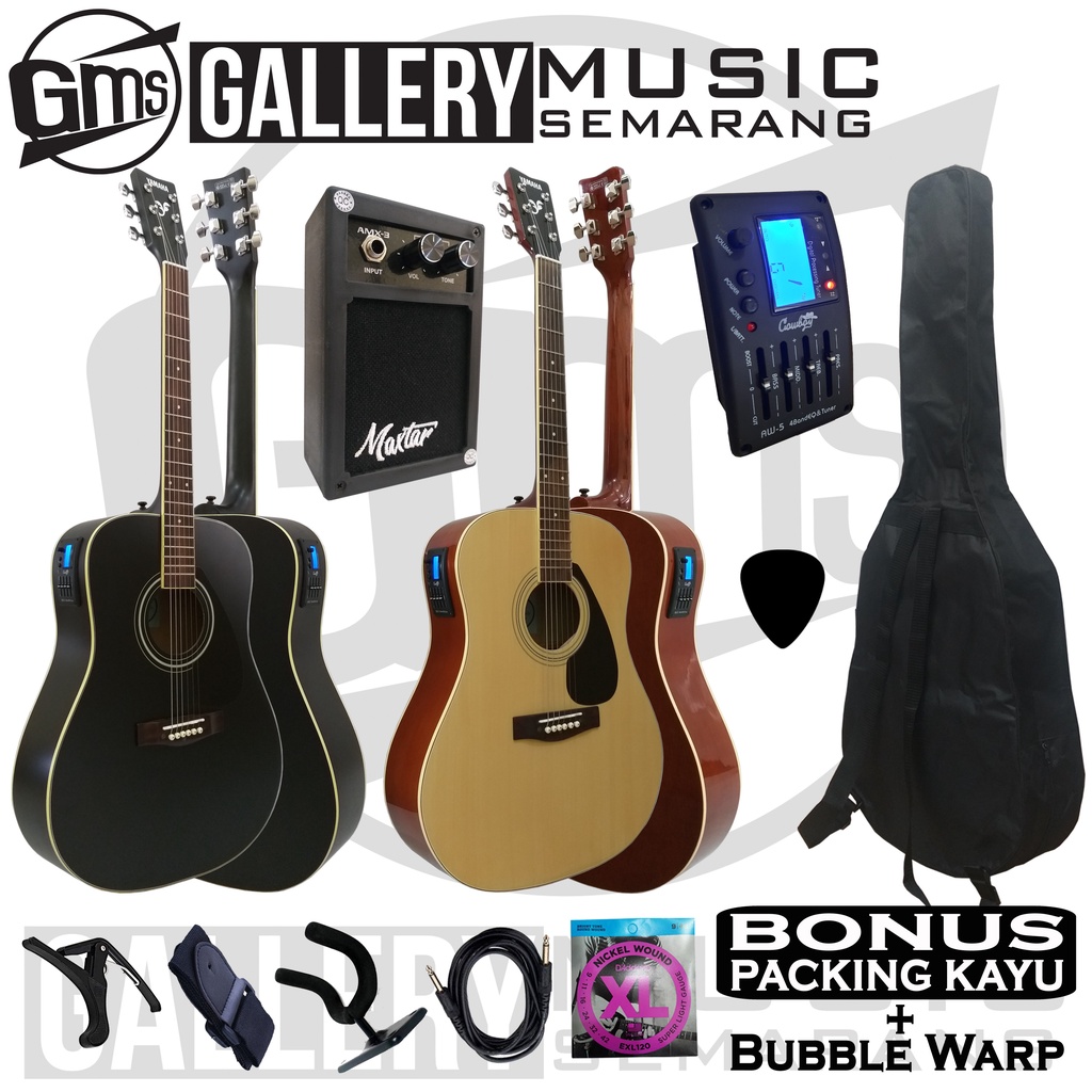 Gitar Akustik Elektrik F310 Equalizer Tuner Cowboy AW-5 Custom Paket Super Komplit