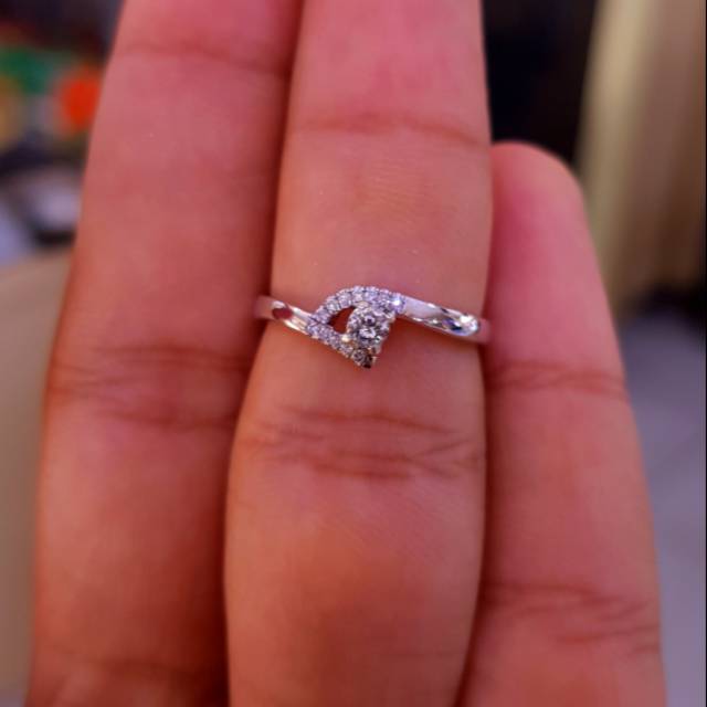 Cincin simple mata 1 emas berlian