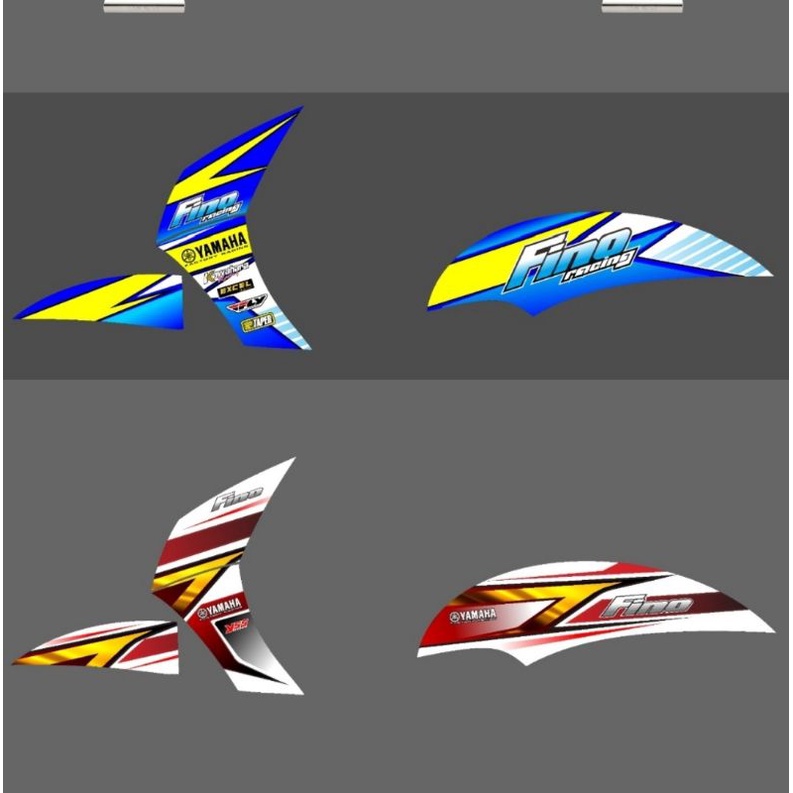 Striping Fino Karbu / Lama Variasi Yamaha Sticker Motor Stiker Skotlet Scotlite Lis List Body