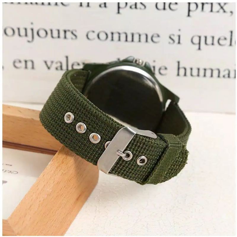 Jam Tangan Pria GEMIUS ARMY TALI BAHAN CANVAS Kanvas nato strap ko