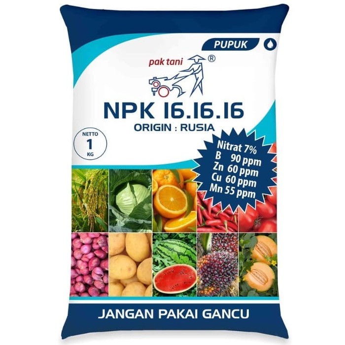 Pupuk NPK 16-16-16 Cap Pak Tani (Rusia) – 1 Kg