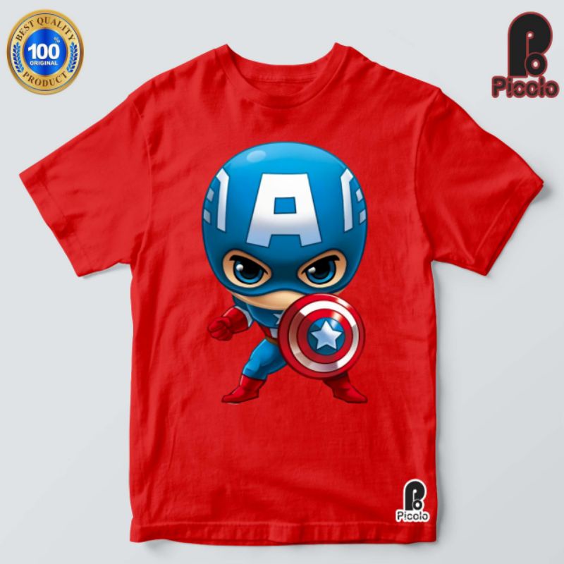 BAJU KAOS ANAK CAPTEN AMERIKA MARVELBAHAN PREMIUM