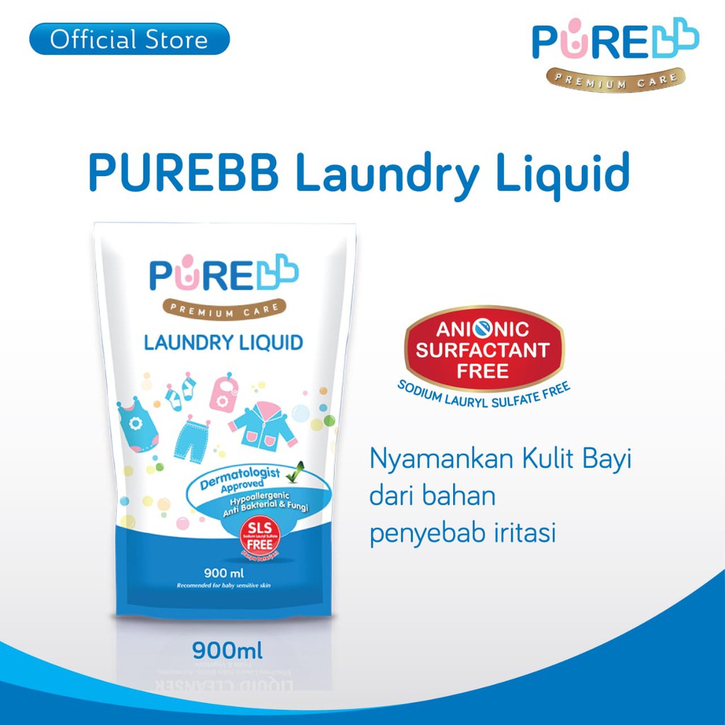 Jual Pure BB Liquid Laundry Detergent Refill 900ml - 900 Ml | Shopee ...