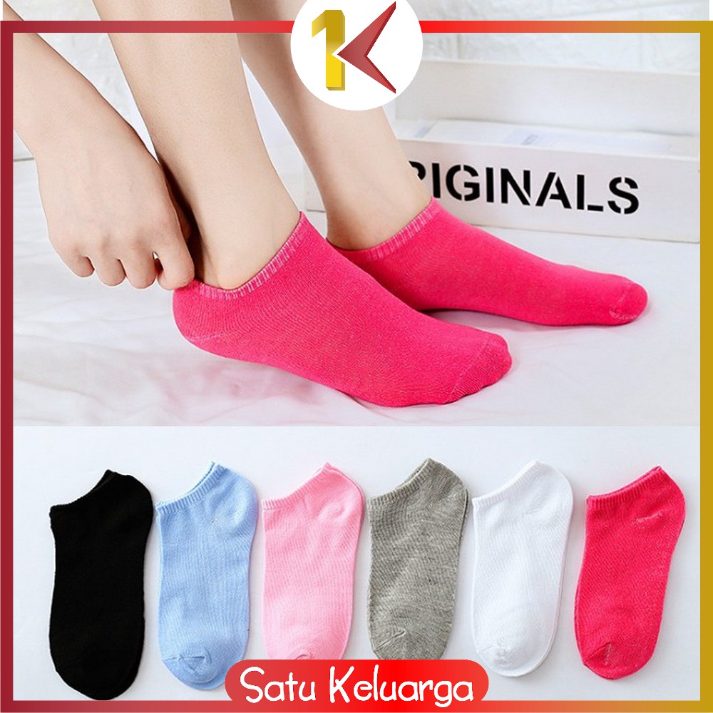 SK-P51-P54 Kaos Kaki Pendek Dewasa / Kaos Kaki Semata Kaki / Kaos Kaki Ankle Motif / Short Socks-Polos