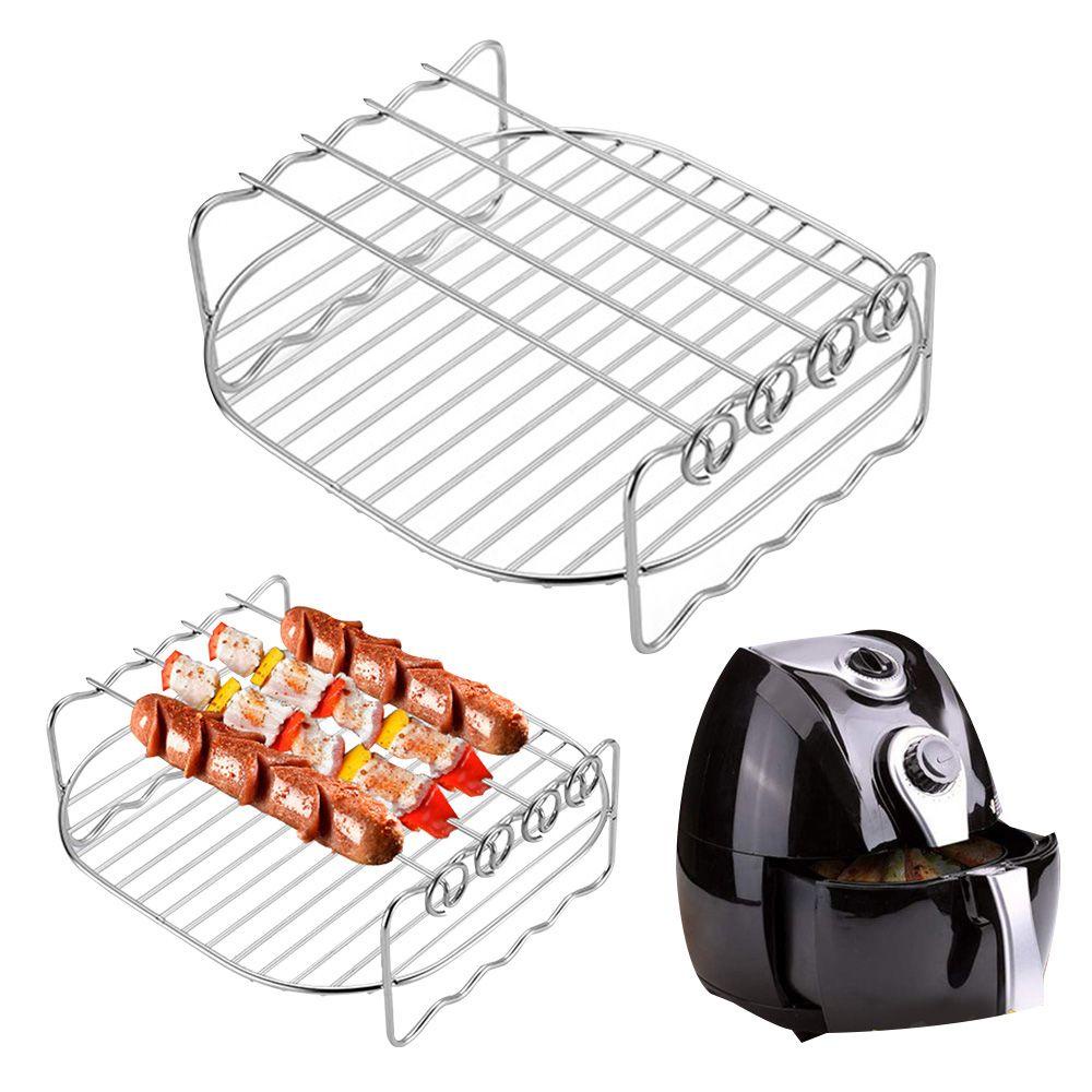 Preva Air Fryer Rak Tahan Lama Stainless Steel Air Fryer Aksesoris Grill Rack