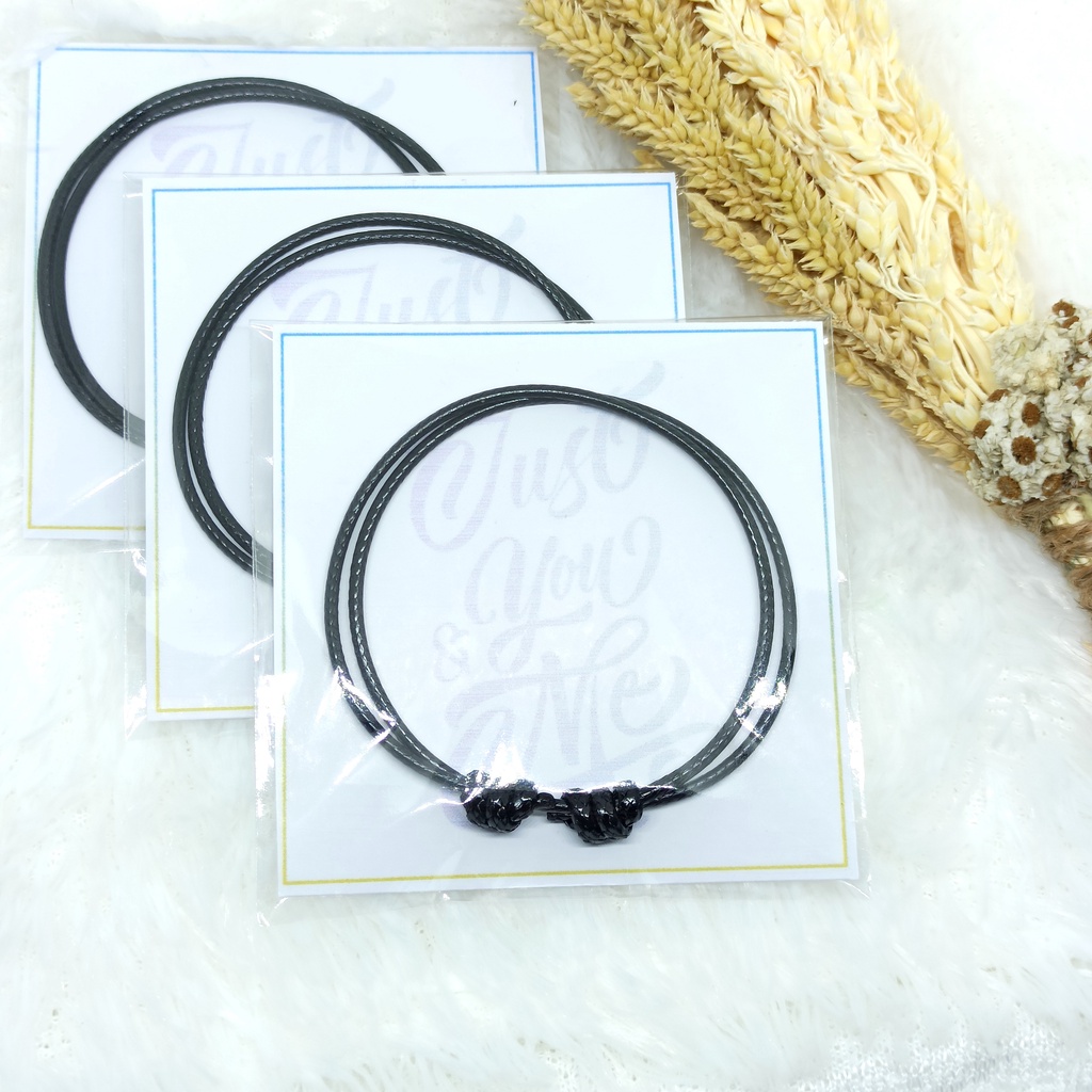 Gelang Tali Hitam / Gelang Tali Korea Hitam Polos Murah