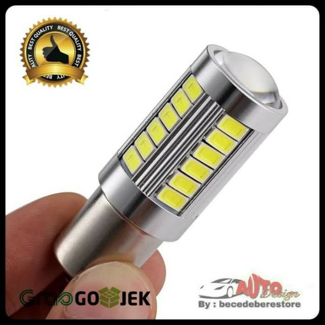 Lampu LED Bayonet 1156 1157 P21W BA15S BAY15D - 33SMD - Lampu Mundur Sein Rem