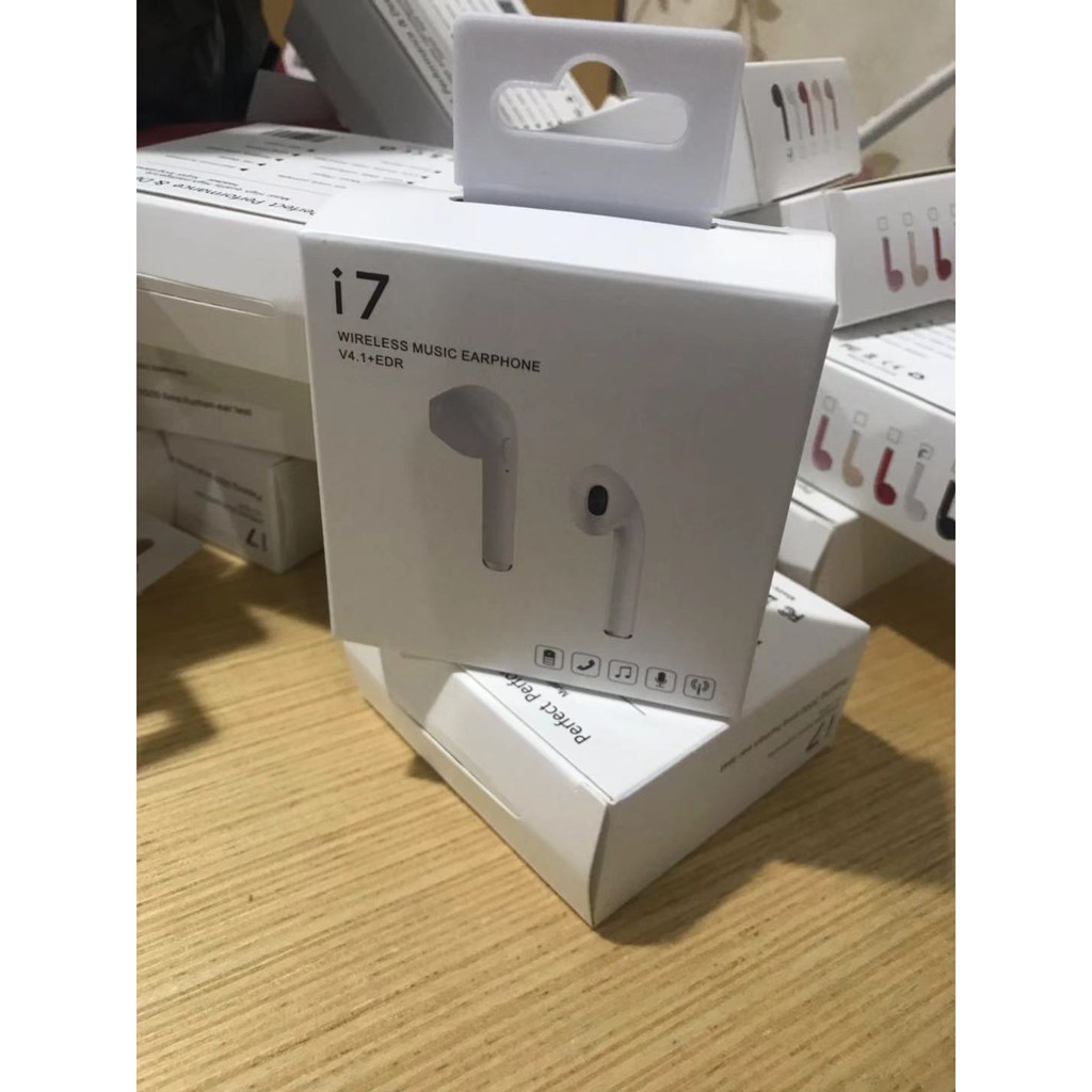 HEADSET / HANDSFREE BLUETOOTH WIRELESS i7 MURAH