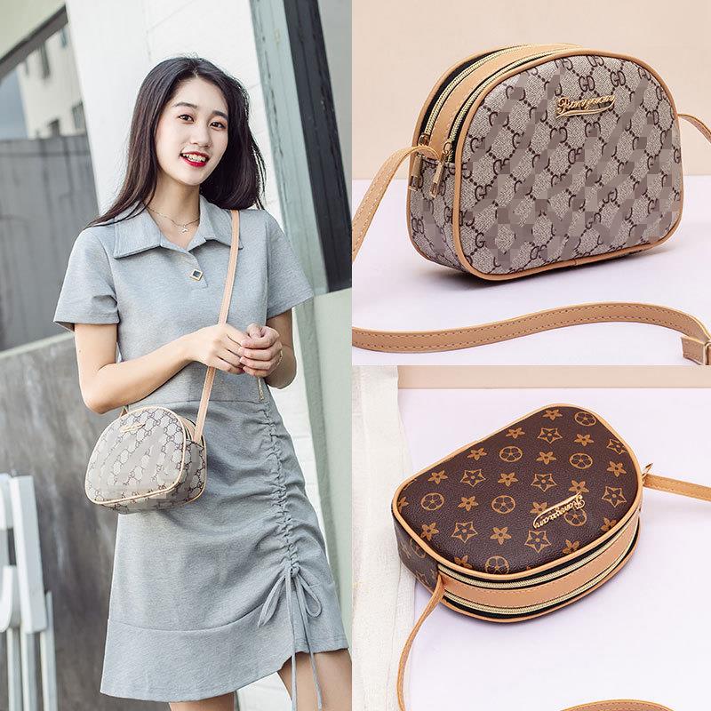 Trend Retro Bunga Tua Hit Warna Tas Bahu Ponsel Tas Wanita Kepribadian Portabel Messenger Dompet Koin Perdagangan Luar Negeri