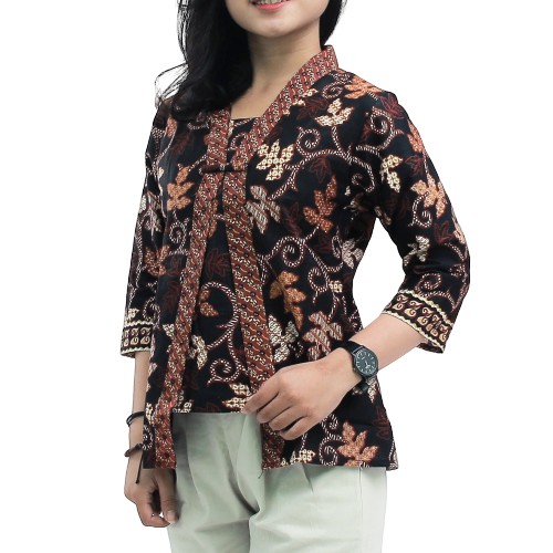 Atasan Batik S.M.L.XL.XXL.3L.4L.5L Blouse Batik Wanita motif mahabaten