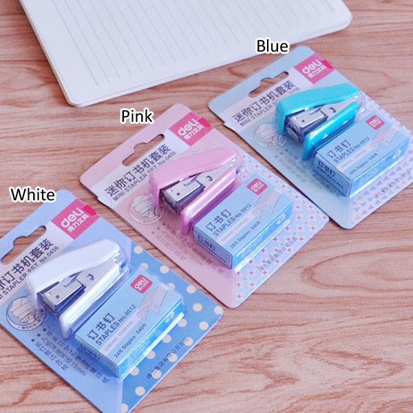 Staples Lucu Anak Sekolah Jepretan Stapler Cewek Set Mini Kecil