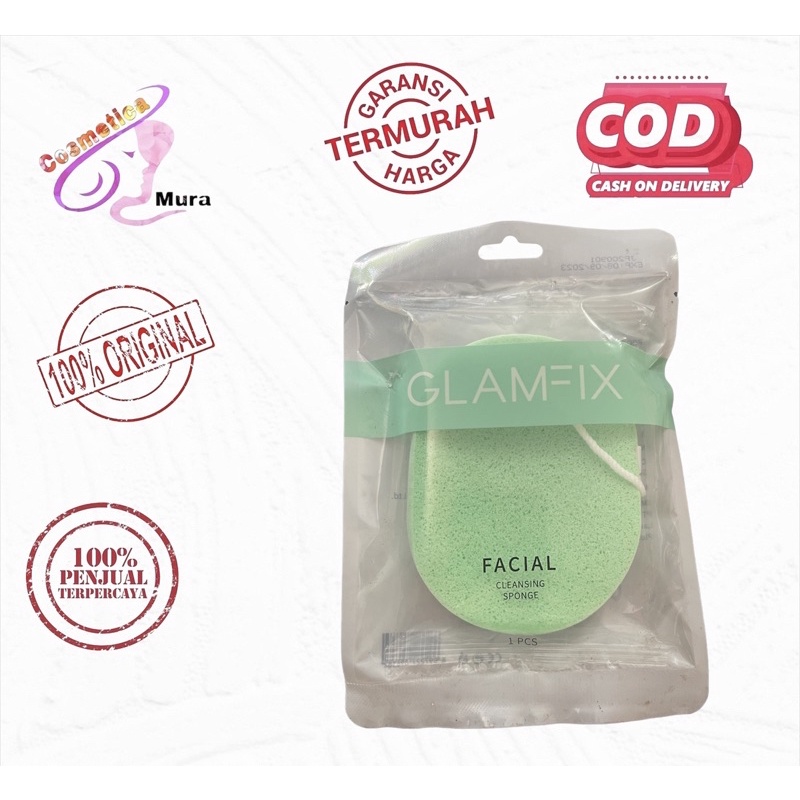 [ spons facial ] you glamfix sponge facial - facial cleansing sponge