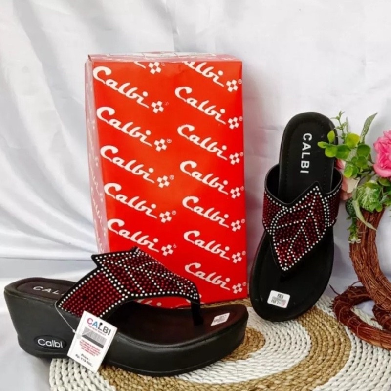 DISKON DAY! Sandal Wedges - Calbi Terlaris Harga Grosir - Sandal Wedges Cewek