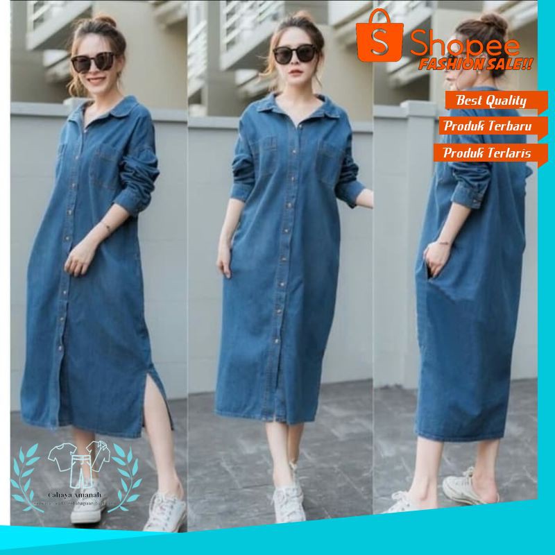 BAJU GAMIS WANITA TERBARU [maxi jojo VE]maxi wanita katun biru dongker MURAH DISKON