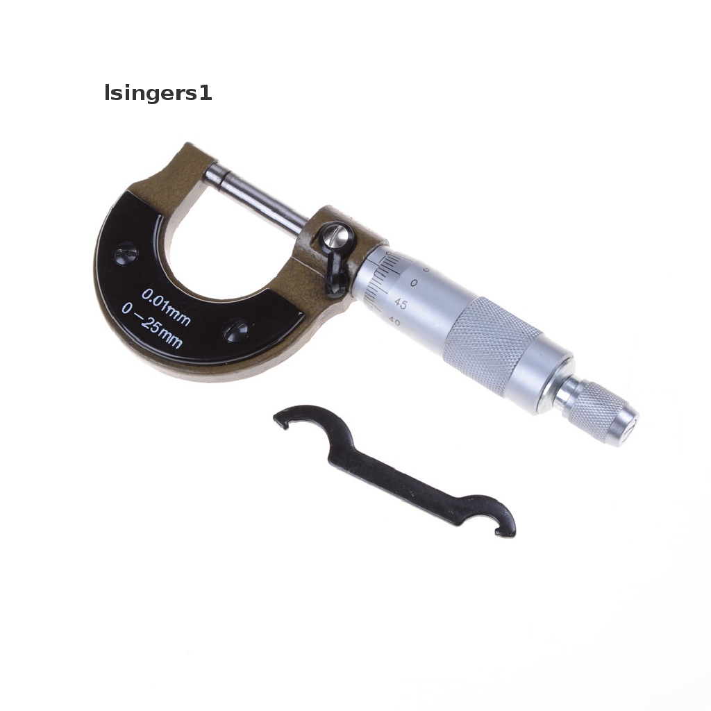 (lsingers1) Alat Pengukur Mikrometer 0-25mm 0.01mm Bahan Metal Untuk Mekanik