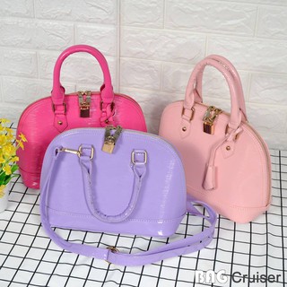  Tas  handbag slempang alma serat polos bahan kokoh UK29CM 