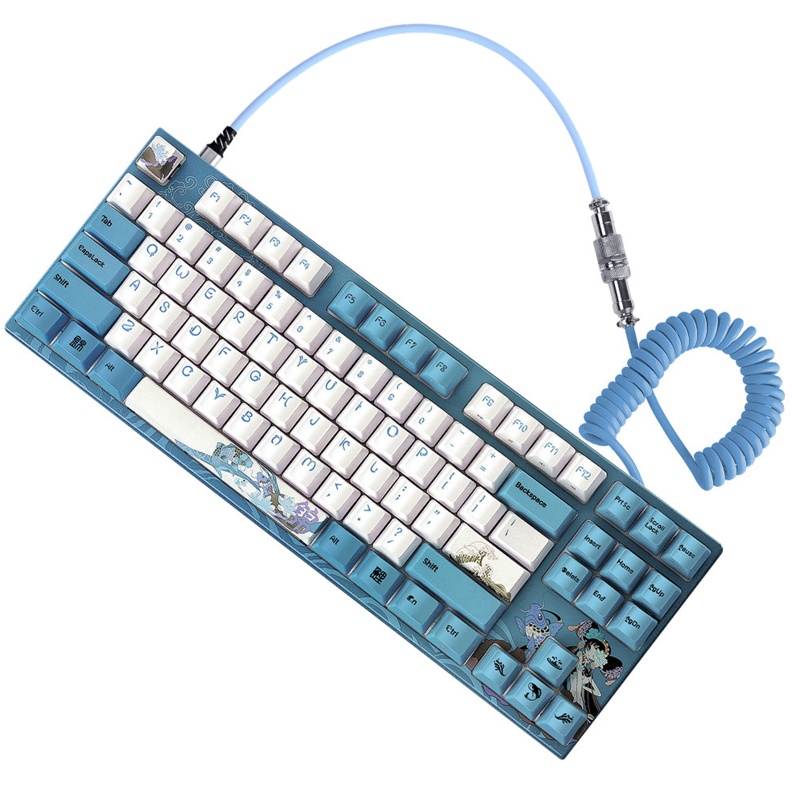 Btsg Keyboard Mekanik Gaming Aviation Lepas Pasang Coiled Type-C Aviator Connectotor