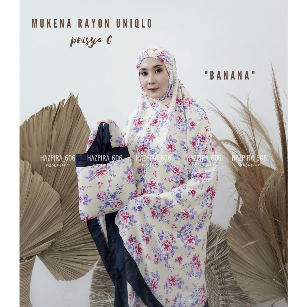 MUKENA DEWASA RAYON BALI MOTIF BUNGA PRISYA 6 JUMBO