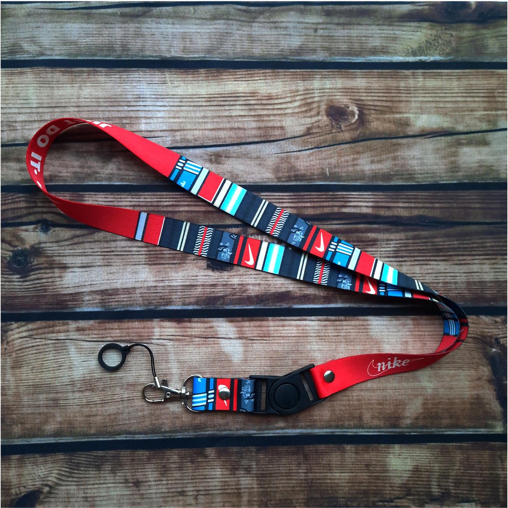 

Lanyard printing NIKE Gantungan ID card plus karet 13mm