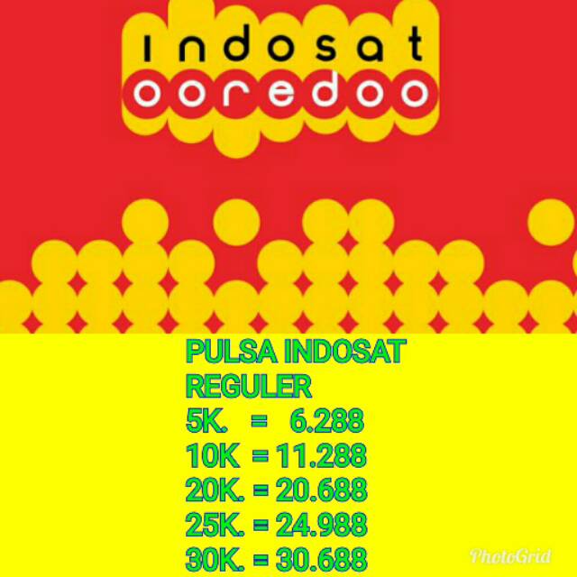 [PROMO]PULSA INDOSAT/IM3/MENTARI REGULER ELEKTRIK 5K 10K 20K 25K 30K MURAH 5RB 10RB 20RB 25RB 30RB