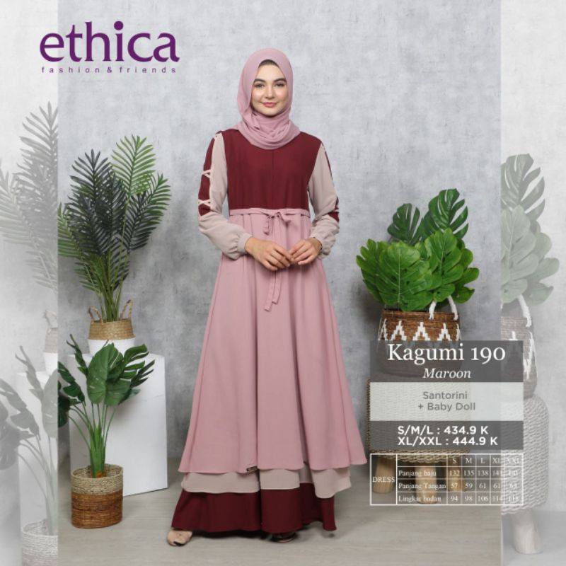 GAMIS ETHICA KAGUMI 190 || MAROON & PURPLE