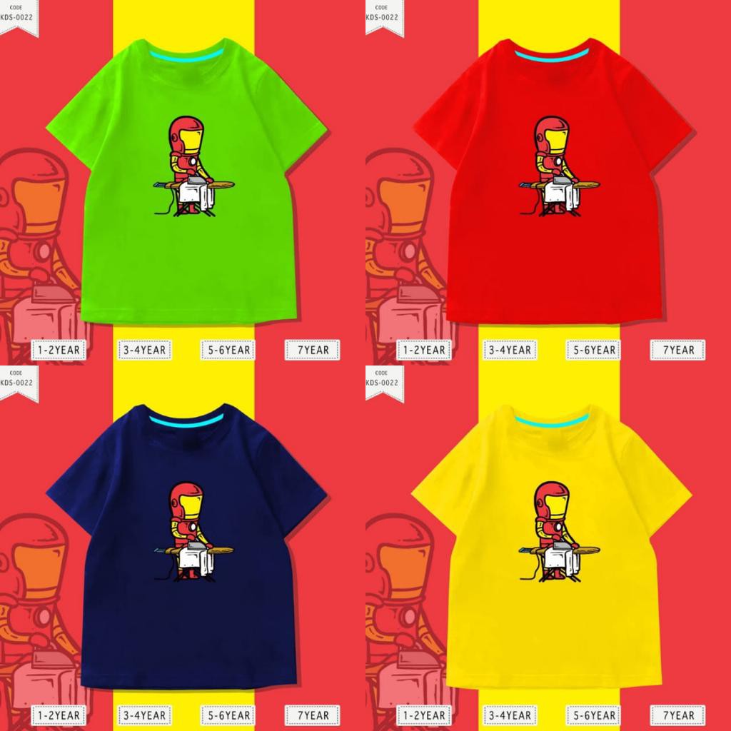 Baju Anak-anak / Kaos Distro DTF Anak Laki Laki Iron man/ Unisex / Motif / KIDS