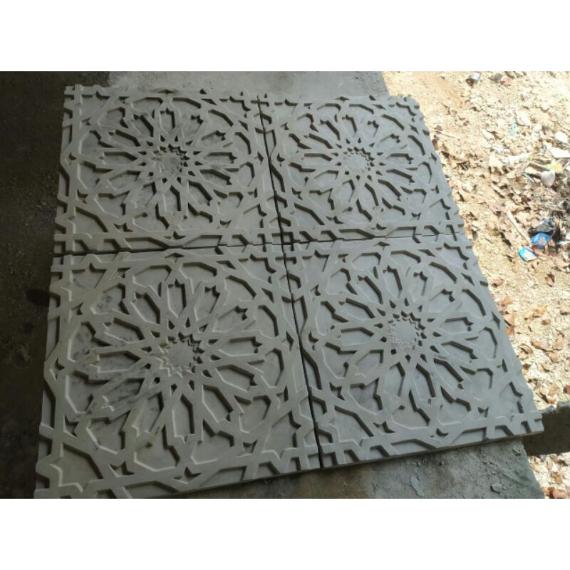 Wallpanel Dinding Beton Terlaris Di Jakarta Motif Ornamen Bintang Masjid