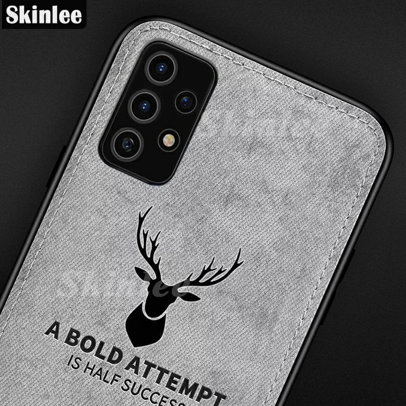 Original Case Deer Samsung A72 / A52 2021 Softcase Tpu Jeans Canvas Back Cover - Hitam