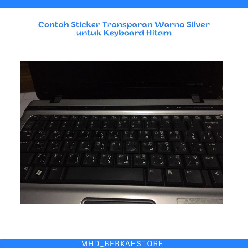 [5 warna] Sticker Keyboard Transparan | Stiker Keyboard Arab Transparant | stiker ketik huruf arab Hijaiyah/ for laptop/ PC/ notebook