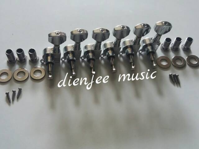 Dryer gitar/gitar tuning machine inline 6 pcs