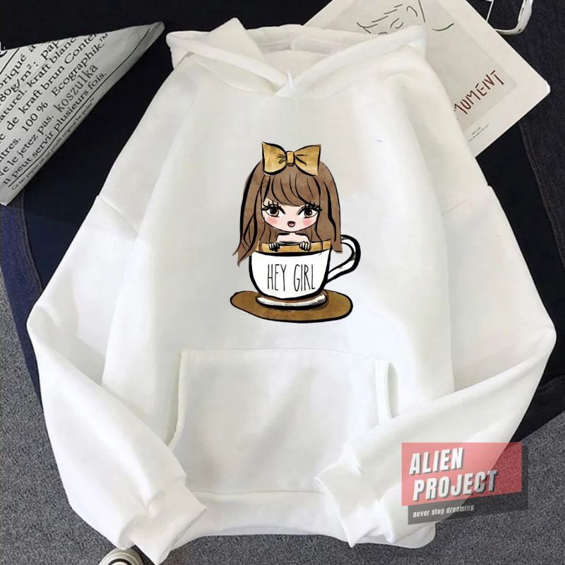 Alien Project Hoodie hei girl Hoodie cewek Hoodie wanita